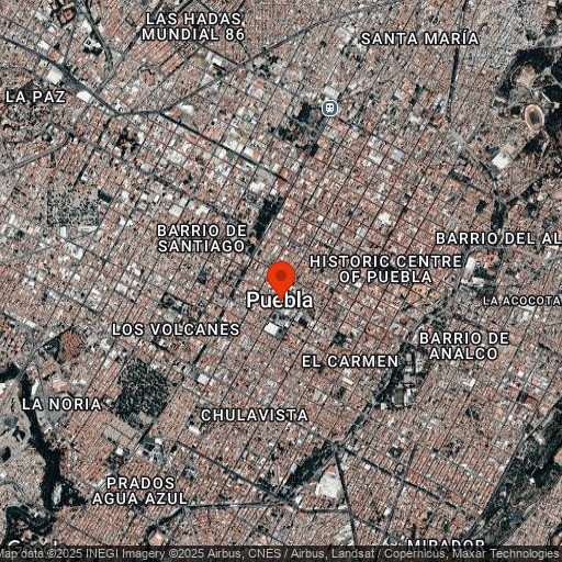 Map of Puebla & Cholula