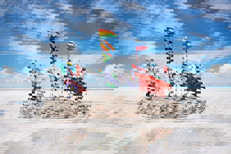 Uyuni Salt Flats flags