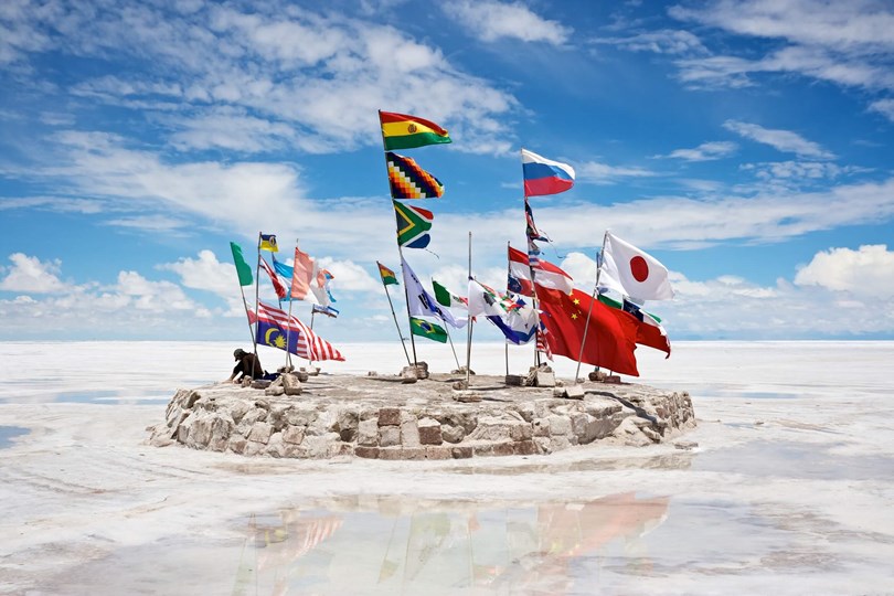 Uyuni Salt Flats flags