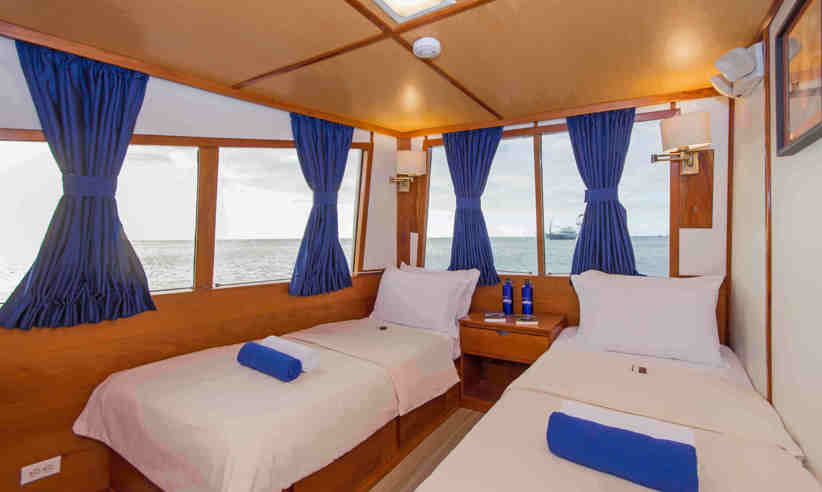 Spacious upper deck cabin with great views