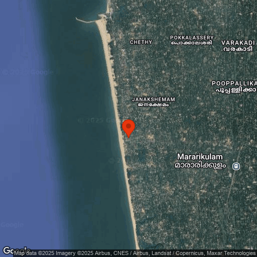 Map of Amritara A Beach Symphony, Mararikulam