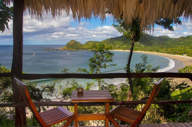 Tranquil ocean views from a thatched lodge on Nicaragua's Pacific coast. 