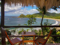Tranquil ocean views from a thatched lodge on Nicaragua's Pacific coast. 
