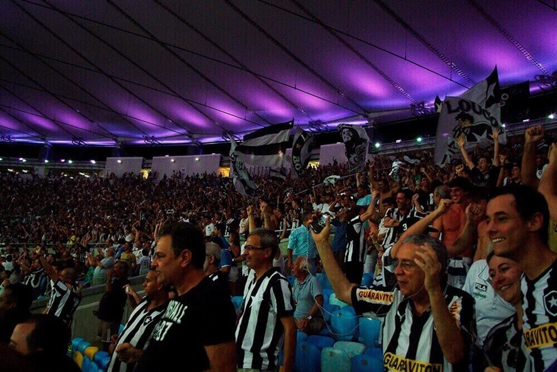 watching football at the Maracana in Rio de Janeiro