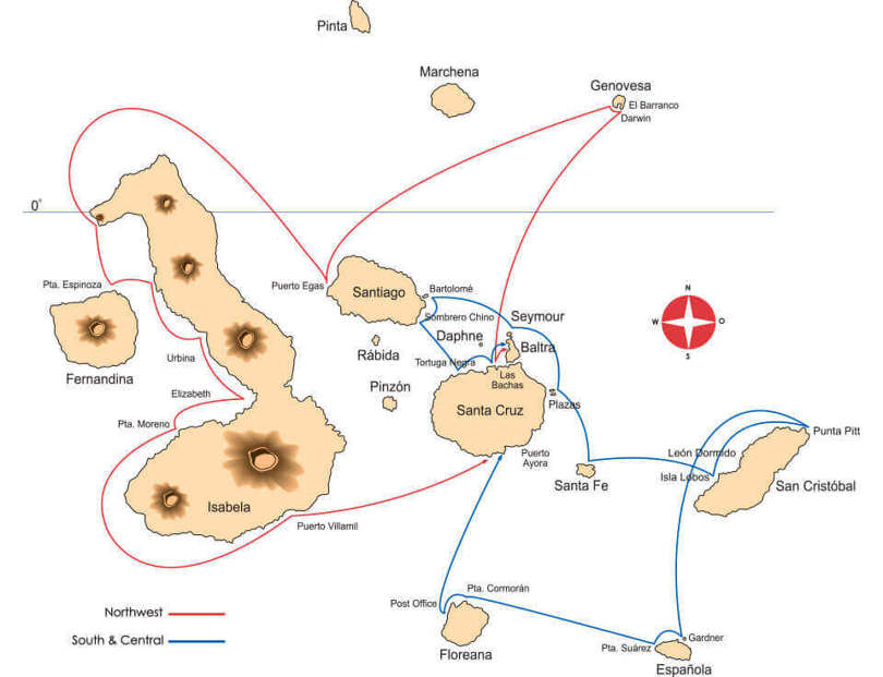 Beagle galapagos map
