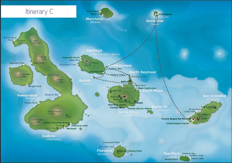 Galaxy Galapagos Itinerary C