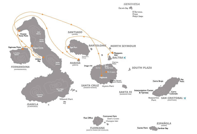 Galapagos Legend west route