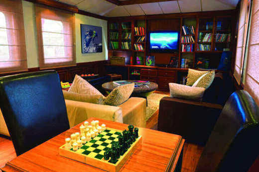 The library on the Celebrity Xperience is a great place to relax