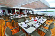Al fresco dining is one of the joys of a cruise on the Celebrity Xperience