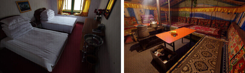 Everest Base Camp monastery and tent