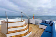 The jacuzzi on the sun deck