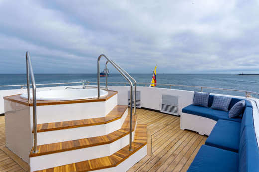 The jacuzzi on the sun deck