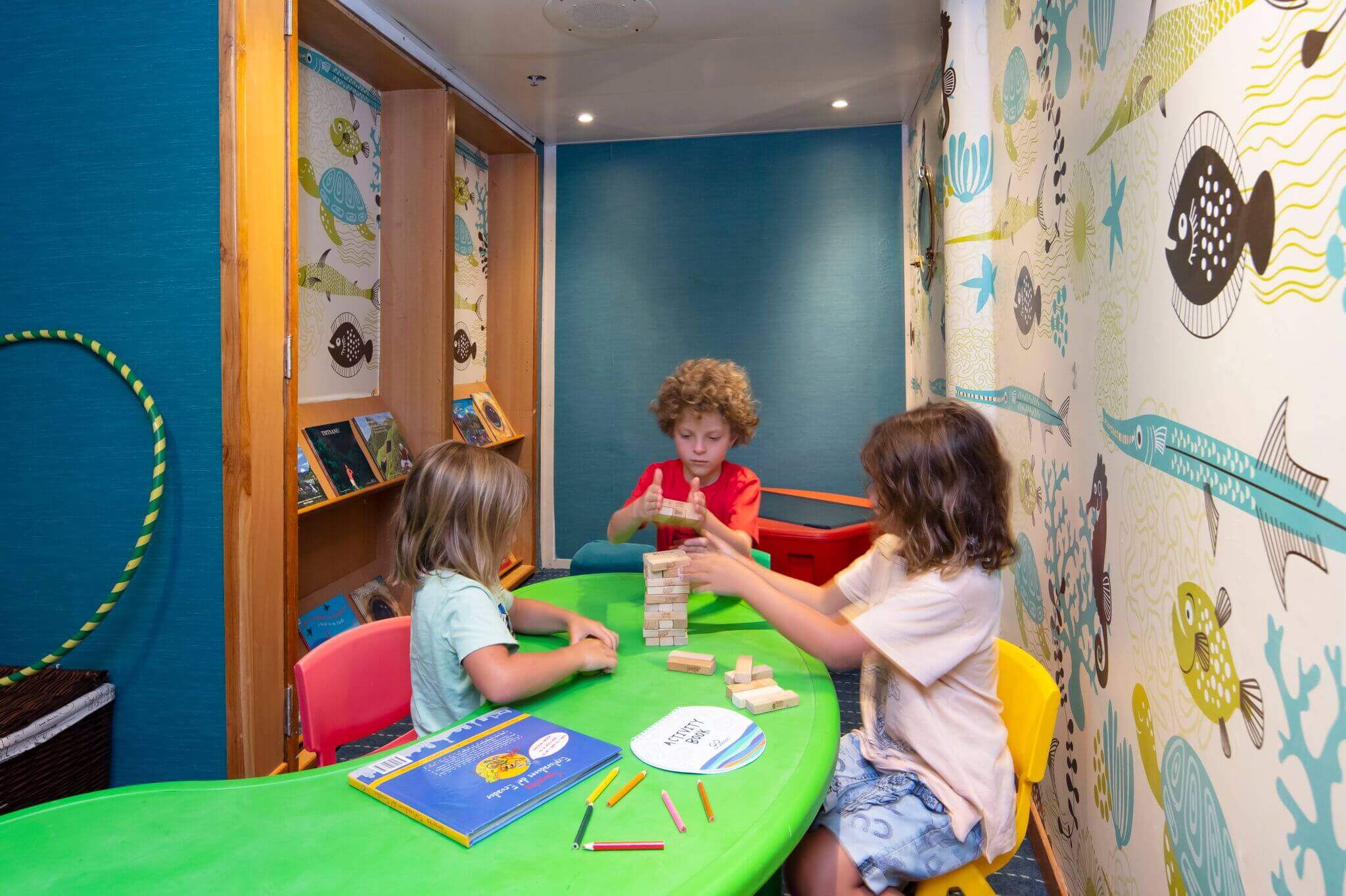 There is much to keep children entertained on the Legend, including 'kids corner'