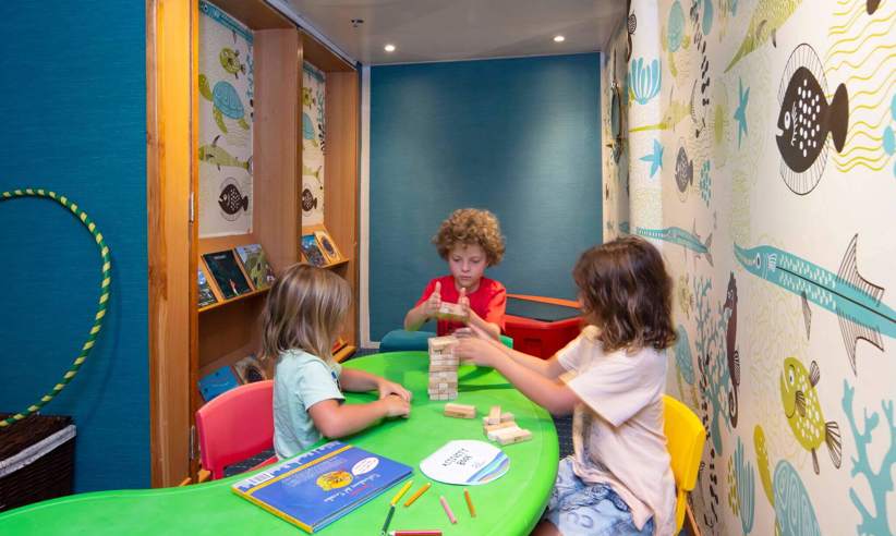 There is much to keep children entertained on the Legend, including 'kids corner'