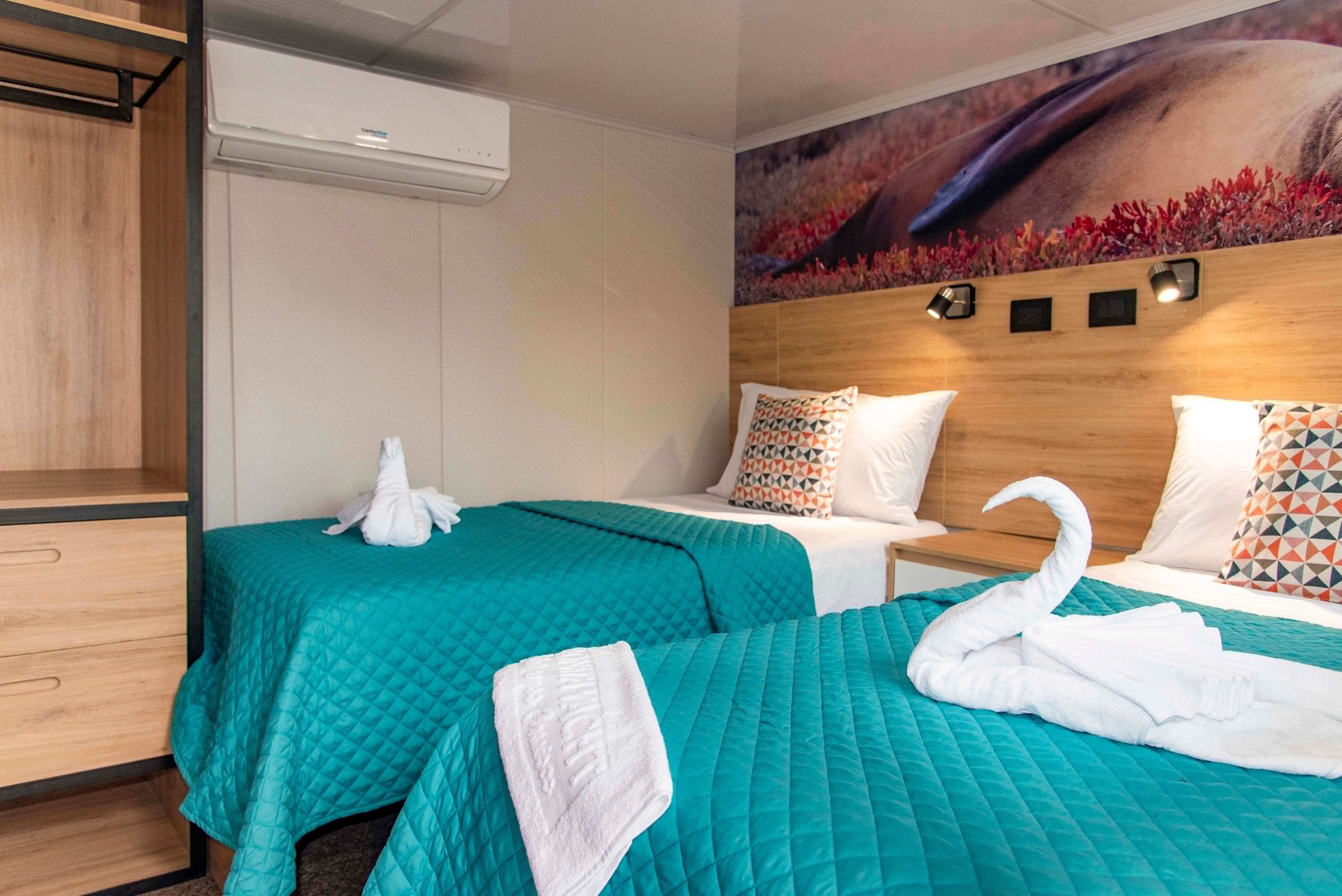 Upper deck twin cabin