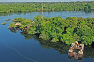 Lodge in the rainforest wilderness  