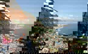 Terrace restaurant with Bossa Nova music and view