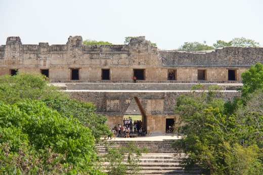 The Governor's Palace at Uxmal, a stunning example of Puuc architecture in the ancient Maya city of Yucatan. 