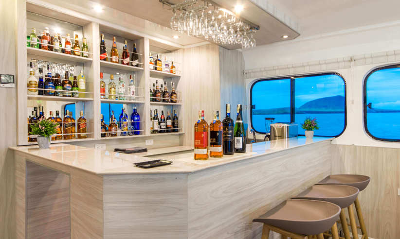Enjoy a drink at the bar