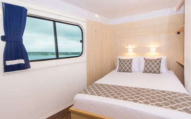 A typical main deck double cabin
