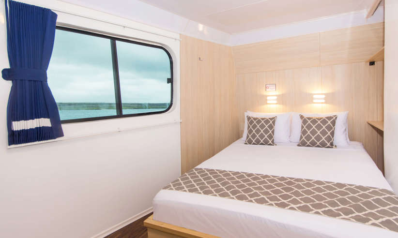 A typical main deck double cabin