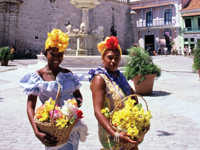Cuban Women with Flower Baskets