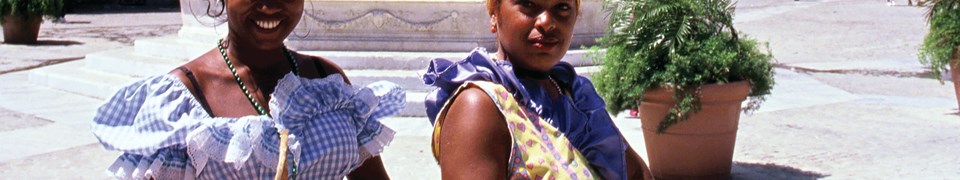 Cuban Women with Flower Baskets