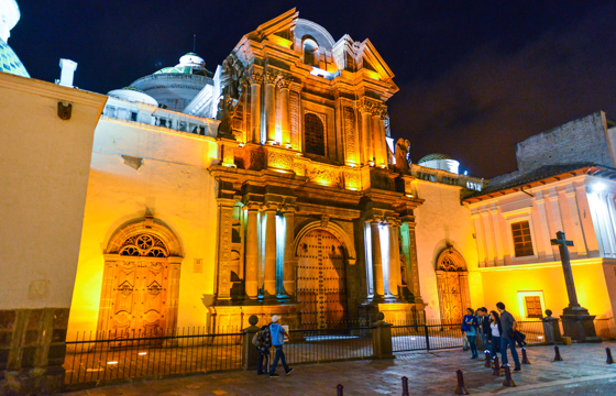Frank Ecuador Quito Quito Church At Night