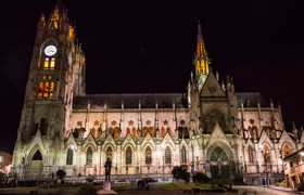 Frank Ecuador Quito Quito Church Side At Night