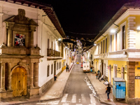 Frank Ecuador Quito Quito Street At Night