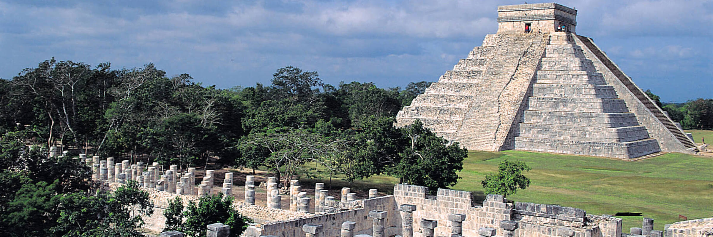 Chichen-Itza Mayan archaeological site and pyramids