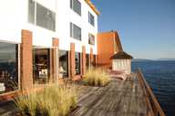 The lodge has its own pier