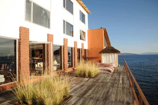 The lodge has its own pier
