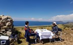 Picnic connecting with Nature on Lake Titicaca