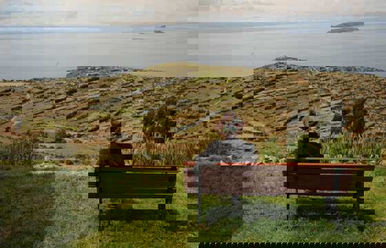 Contemplating Lake Titicaca