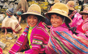 Local girls in traditional costume