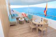 One of several private areas on the sun deck