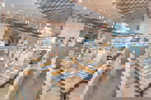 The dining area serving excellent cuisine 