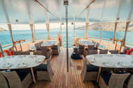 Enjoy Al Fresco dining on the Evolution 