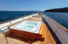 The jacuzzi is a great place to relax in the sunshine