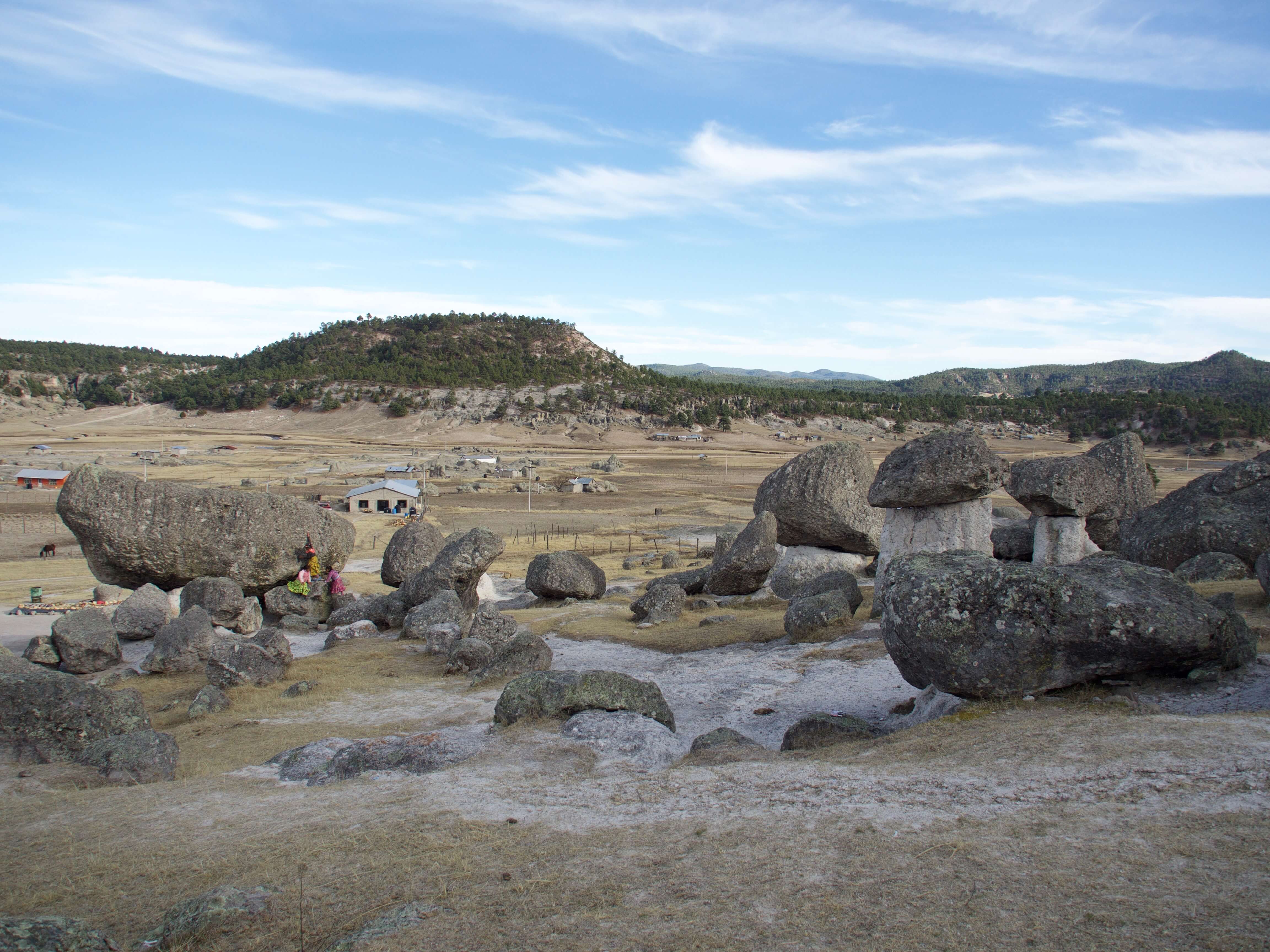 Rock formations at Valle de los Hongos near Creel in Mexico's Copper Canyon. 