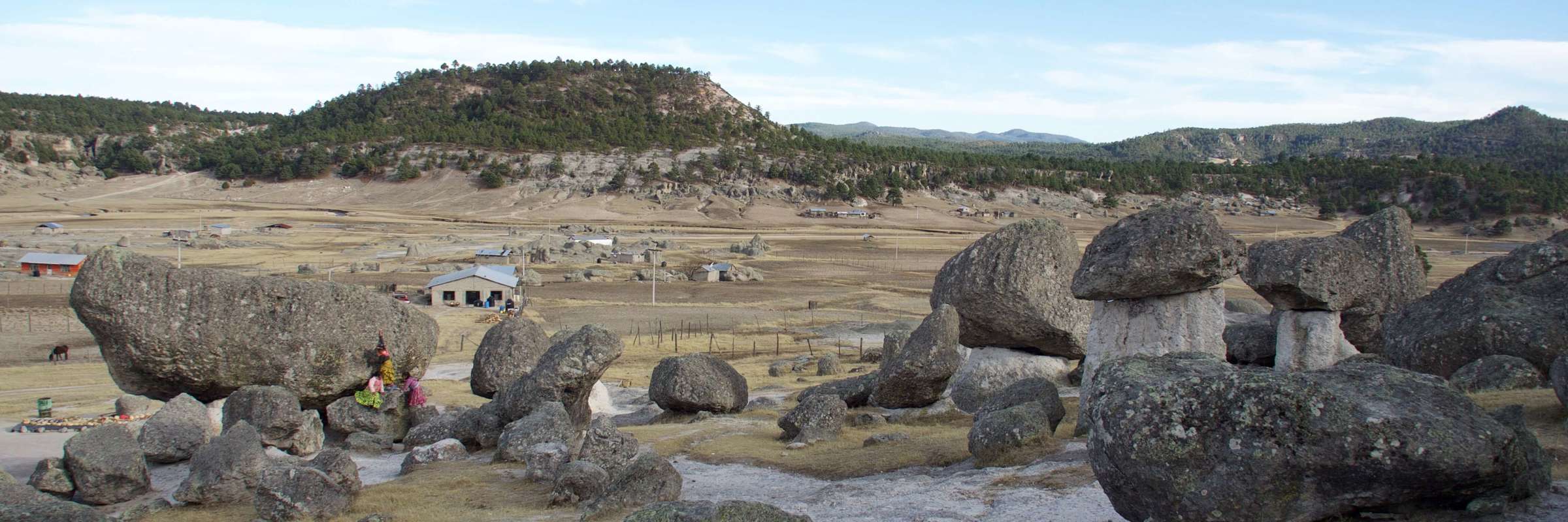 Rock formations at Valle de los Hongos near Creel in Mexico's Copper Canyon. 