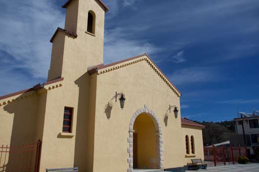 Small village church in Creel, Sierra Tarahumara, Copper Canyon, Mexico. 