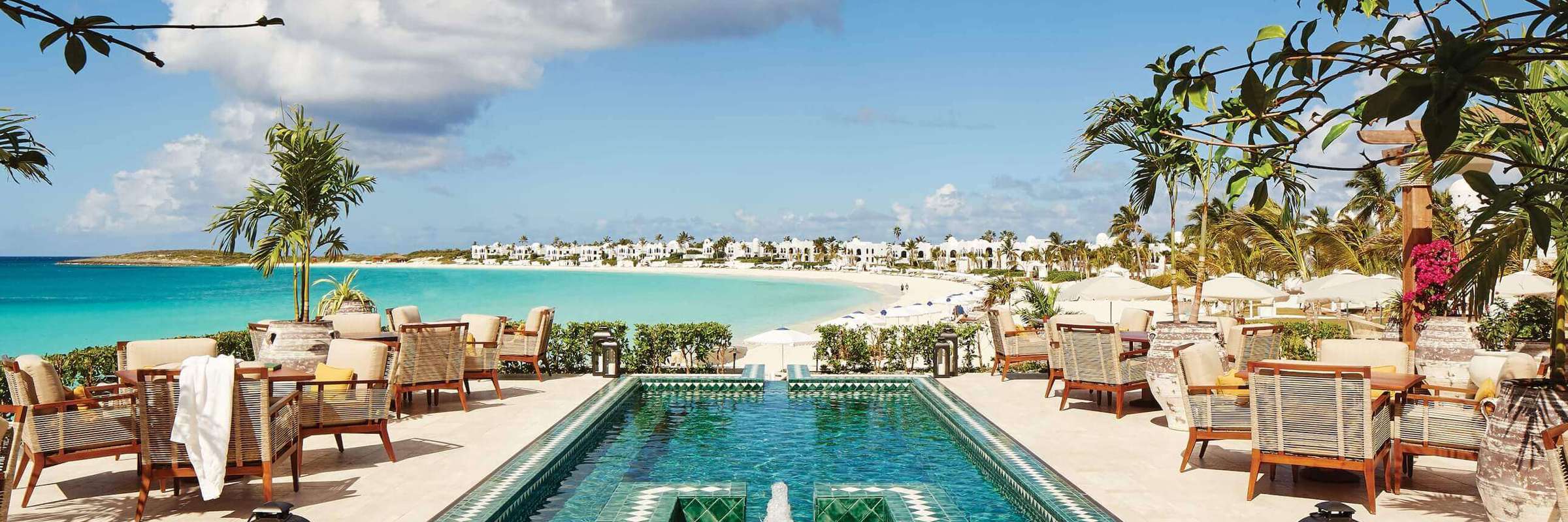 View of the pool and Maundays restaurant 