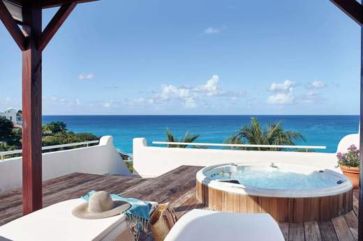 A plunge pool in one bedroom suite