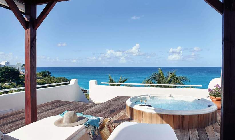 A plunge pool in one bedroom suite