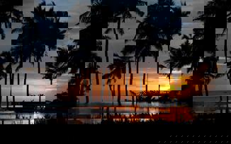 Pool At Sunset