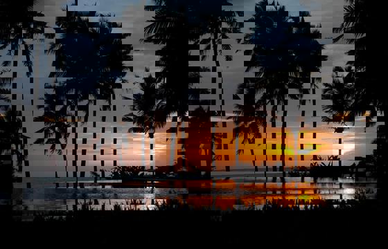 Pool At Sunset