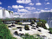 Iguassu waterfalls at close range