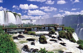 Iguassu waterfalls at close range